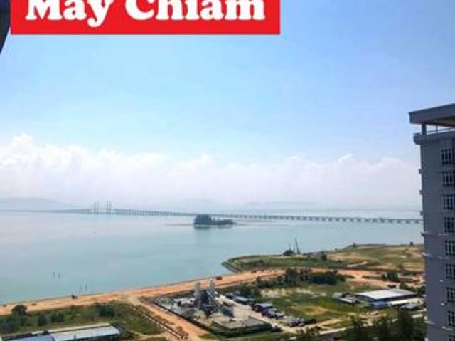 BAYSWATER CONDO 1302sf High Floor Seaview Renovated Egate Gelugor