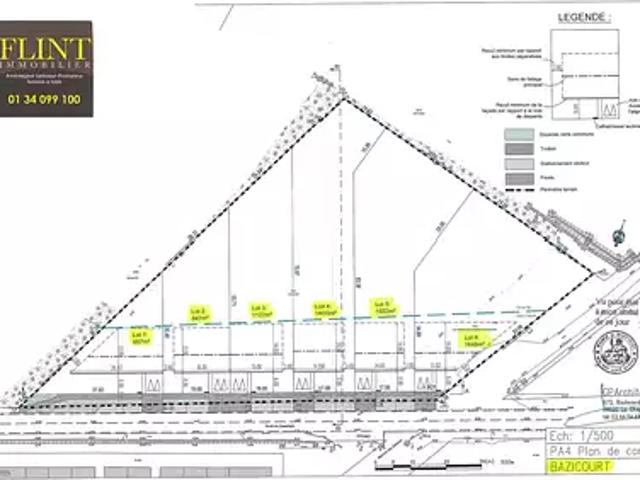 Bazicourt 60700 Achat / Vente terrain
