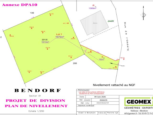 BENDORF MAGNIFIQUE TERRAIN CONSTRUCTIBLE A BENDORF