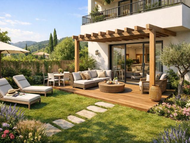 BEAU T3 AVEC 60 M² DE JARDIN EXPOSÉ SUD AU CALME SANS VIS A VIS PARKINGS ET CAVE INCLUS 3 pièces, 60 m²