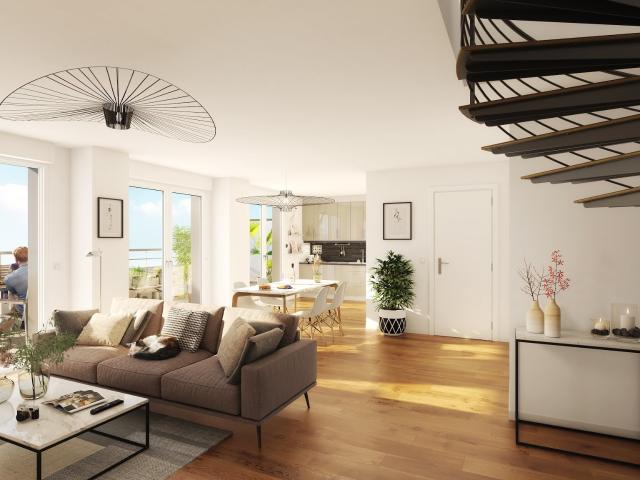 BEAU 3 PIECES EN DUPLEX AU CALME EN DERNIER ETAGE LIVRAISON RAPIDE SAINT ANDRE DE LA ROCHE 3 pièces, 65 m²