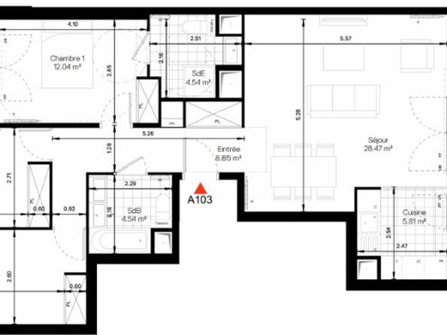 Beau 4 pièces avec deux terrasses Résidence récente avec ascenseur