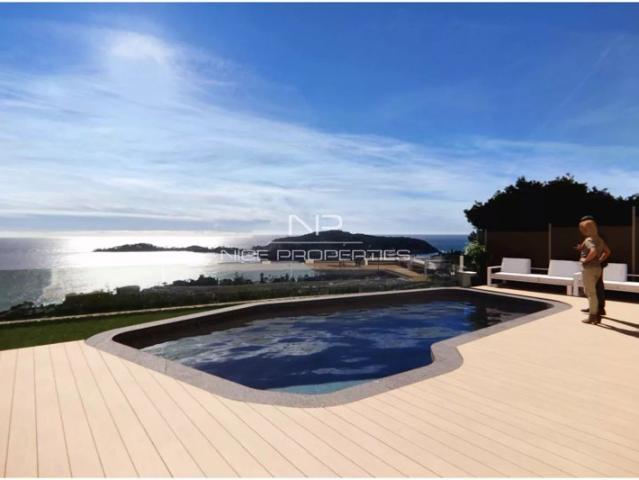 Beaulieu sur Mer, maison contemporaine avec piscine et vue mer féérique