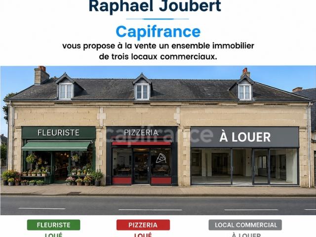 BEAUMONT SUR SARTHE Idéal Investisseurs A vendre 3 LOCAUX COMMERCIAUX