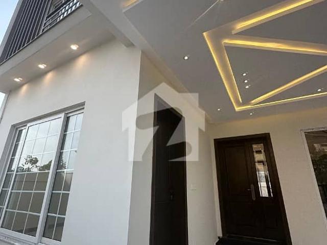 Beautiful 8 Marla House Available For Sale With Front View Open With Huge Green Patch