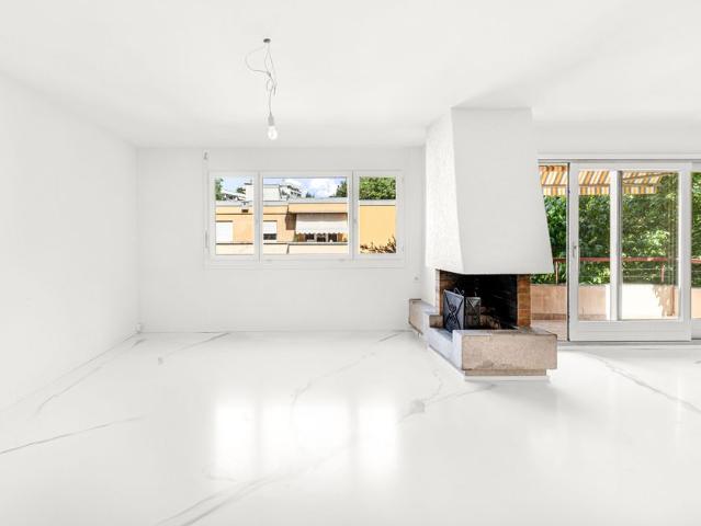 Beautifully renovated apartment with fireplace