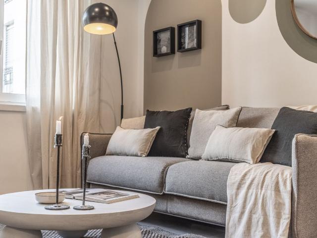 Beach Inspired 1 Bedroom Apartment with Coastal Design and Private Workspace, Madrid Amsterdam Apartments for Rent