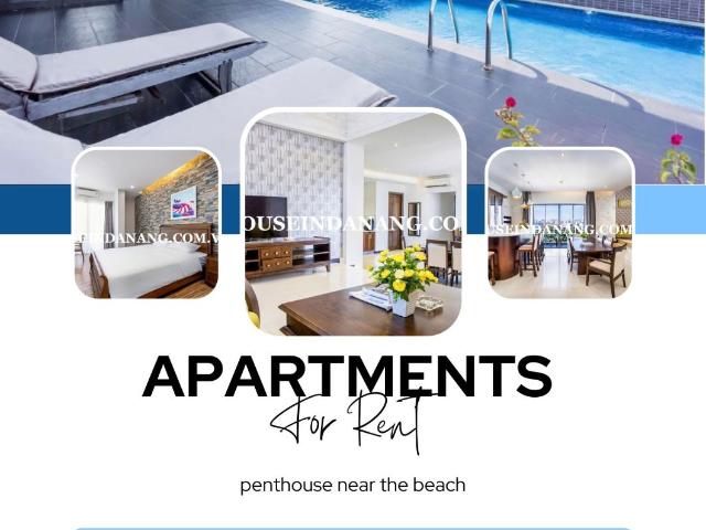 Beachside penthouse apartment for rent in Danang, Vietnam, two bedrooms