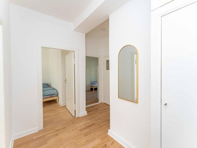 Bed in a comfy twin bedroom, in Reinickendorf