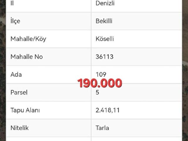bekillide satışık tarla