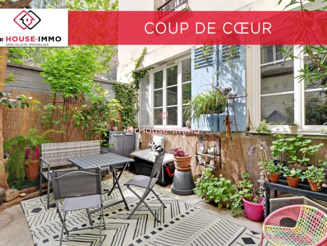 Bel appartement de 42 m² et sa cour privative arborée de 20 m²