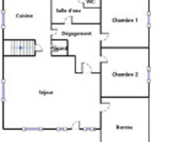 Bel Appartement Meublé T4 – 2 logements + Bureau – Étage avec Entrée Indépendante –