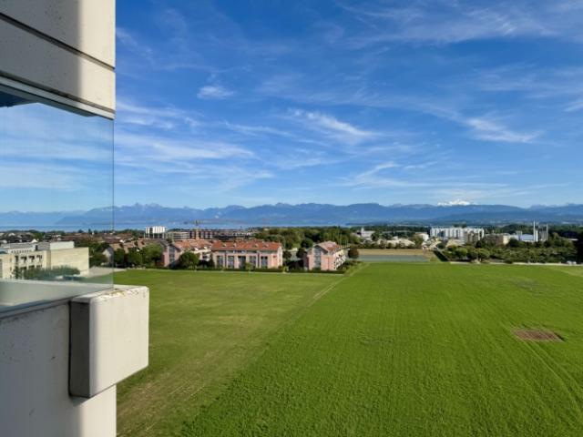 Bel appartement rénové avec grand balcon et vue sur le lac et les Alpes