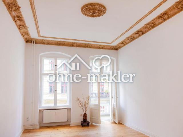 Beletage Traum mit Balkon – stilvolles Altbaujuwel im historischen Bergmannkiez! Provisionsfrei!