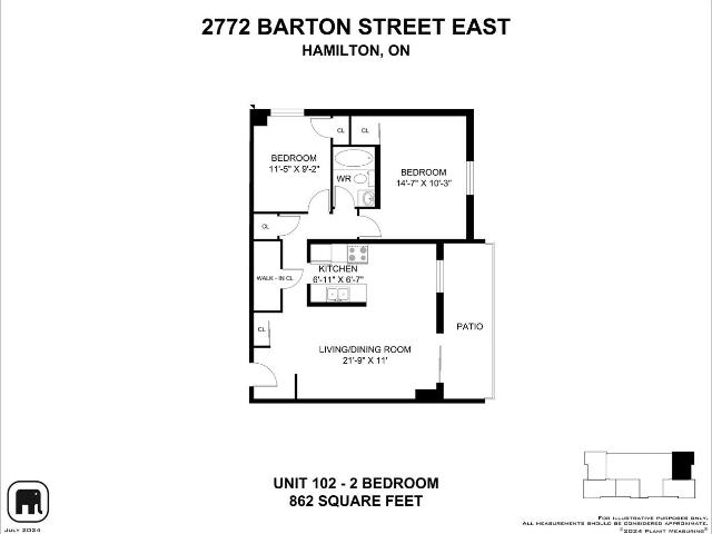 Bell Manor Apartments 2 Bedroom Apartment for Rent at 2772 Barton St E, Hamilton, ON L8E 3P5 Riverdale East