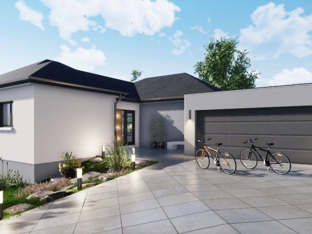 Belle maison neuve de plain pied sur grand terrain au calme