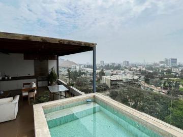 Bello penthouse m con piscina cerros de camacho surco