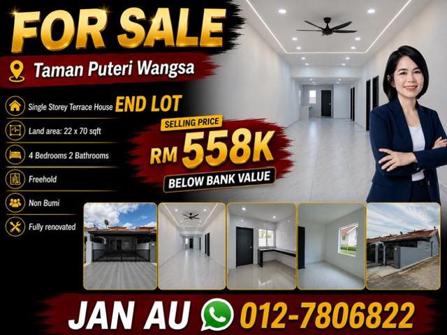BELOW BANK VALUE ENDLOT UNIT Fully Renovated