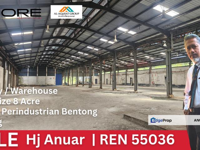 Below Market 8 Acre Factory / Warehouse At Kawasan Perindustrian Bentong, Pahang For Sale