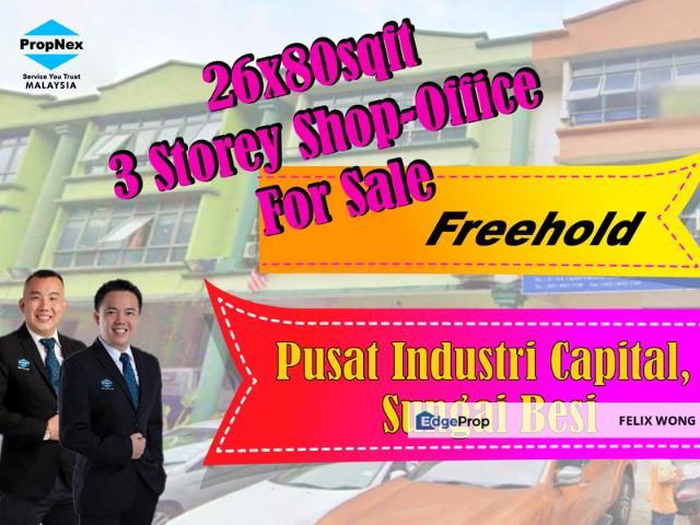 Below Market Price! 3 Storey Shop For Sale@Pusat Ind Capital, Sg Besi
