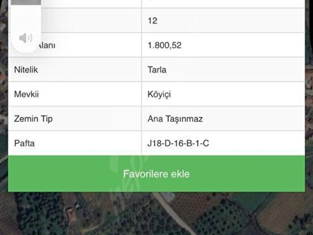 BERGAMA SAĞANCI MAH. SATILIK 2 ADET TARLA