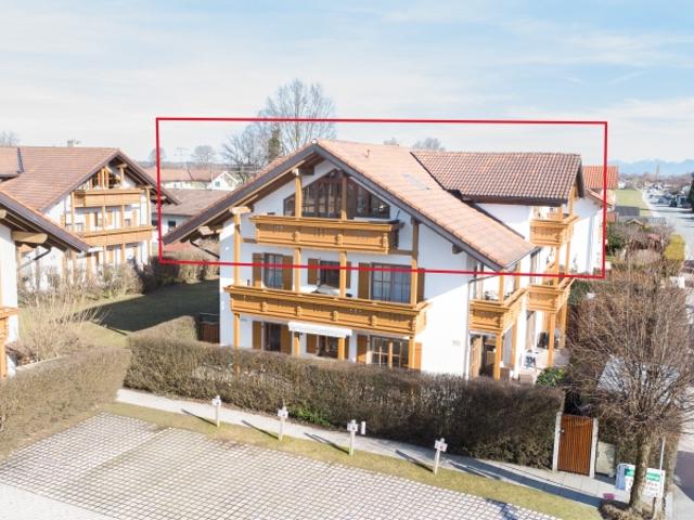 Bergblick vom Süd und Westbalkon 2 Zi. Dachgeschosstraum zentral in Bruckmühl gelegen