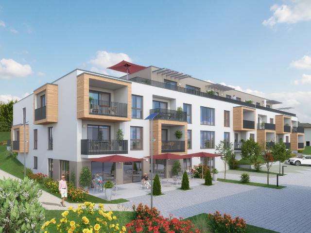 BETREUTES WOHNEN NEUBAU 2 ZKB Wohnung mit Blick ins Grüne in Langenneufnach zu mieten inkl. EBK