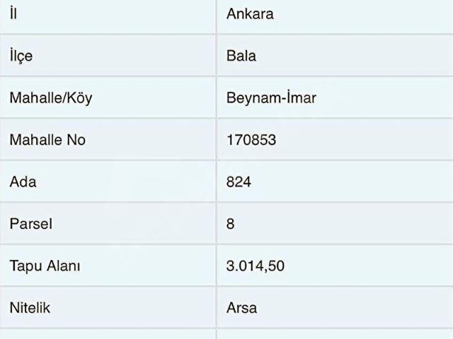 Beynam 600m Satılık Villa Arsası