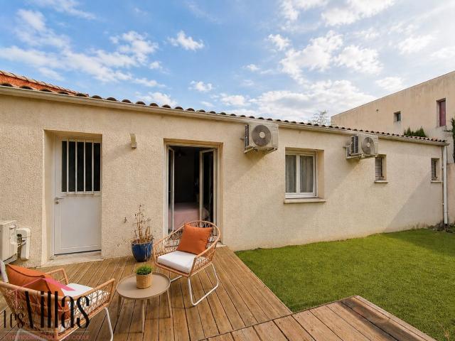 Béziers au calme, maison 3 chambres, DPE A, garage 92m² Villeneuve lès Béziers