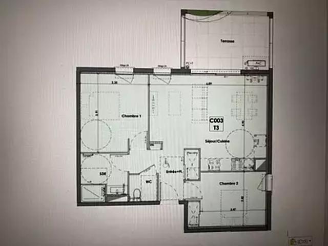 Béziers 34500 Achat / Vente appartement 3 pièces t3 piscine terrasse