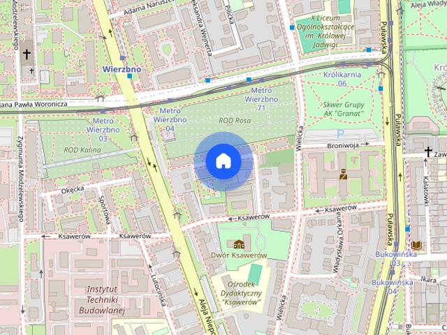 Bezpośrednio 2 pokoje z garażem. Metro Wierzbno. Widok na Warszawę