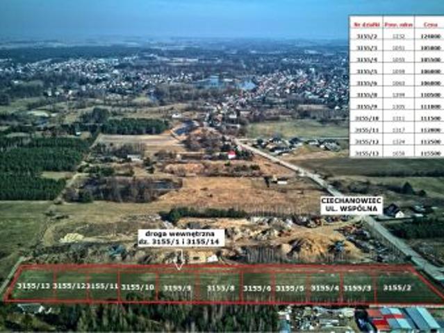 Bezpośrednio, Ciechanowiec, ul. Wspólna, 1051 m² Działka