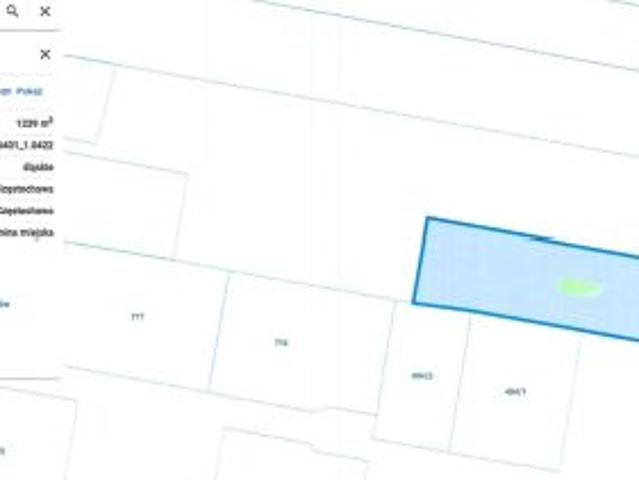 Bezpośrednio, Częstochowa, Błeszno, ul. Korkowa, 1244 m² Działka