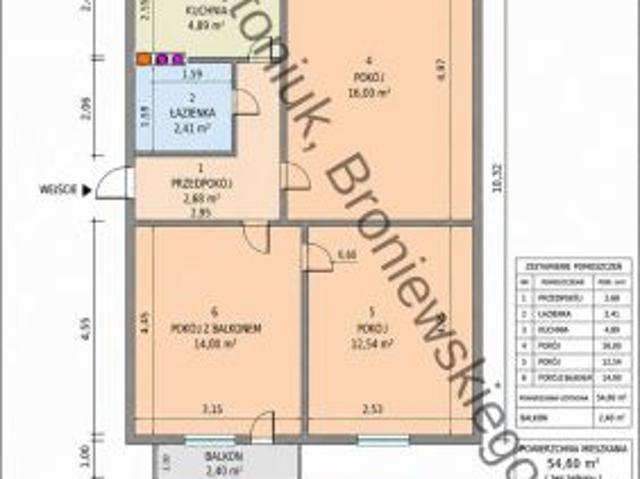 Bezpośrednio, Białystok, Antoniuk, ul. Władysława Broniewskiego, 54 m² Mieszkanie