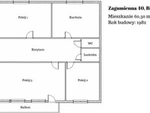 Bezpośrednio, Białystok, Białostoczek, ul. Zagumienna, 60 m² Mieszkanie