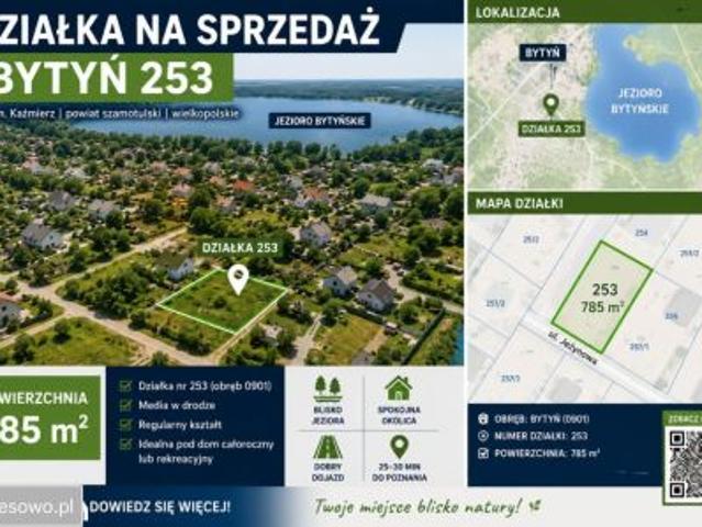 Bezpośrednio, Bytyń, ul. Kapitańska, 785 m² Działka