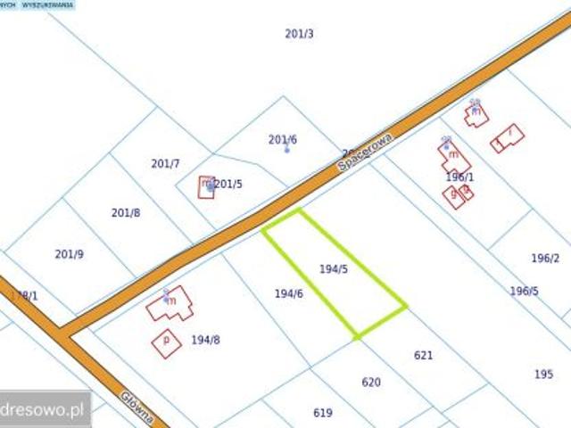 Bezpośrednio, Gałęzinowo, ul. Spacerowa, 1640 m² Działka