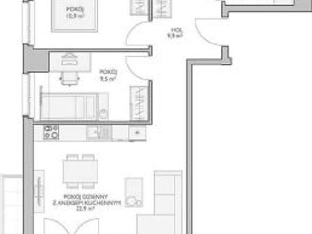 Bezpośrednio, Gdynia, Chwarzno Wiczlino, ul. Janki Bryla, 59 m² Mieszkanie