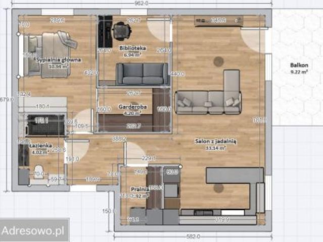 Bezpośrednio, Gdańsk, Orunia Górna, ul. Kazimierza Wielkiego, 62 m² Mieszkanie