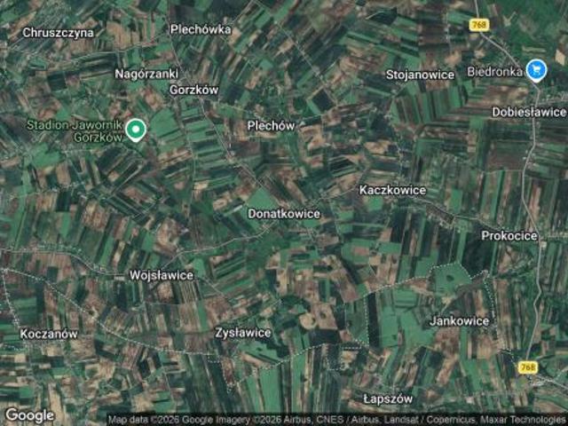 Bezpośrednio, Donatkowice, 590 m² Działka