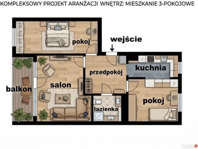 Bezpośrednio, Kraków, Prokocim, ul. Leonida Teligi, 55 m² Mieszkanie