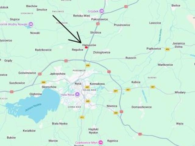 Bezpośrednio, Hanuszów, 7800 m² Działka
