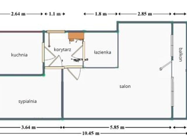 Bezpośrednio, Łódź, Śródmieście, ul. Pomorska, 44 m² Mieszkanie