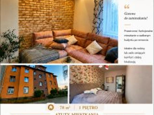 Bezpośrednio, Legnica, Piątnica, ul. Wały Rzeczne, 78 m² Mieszkanie