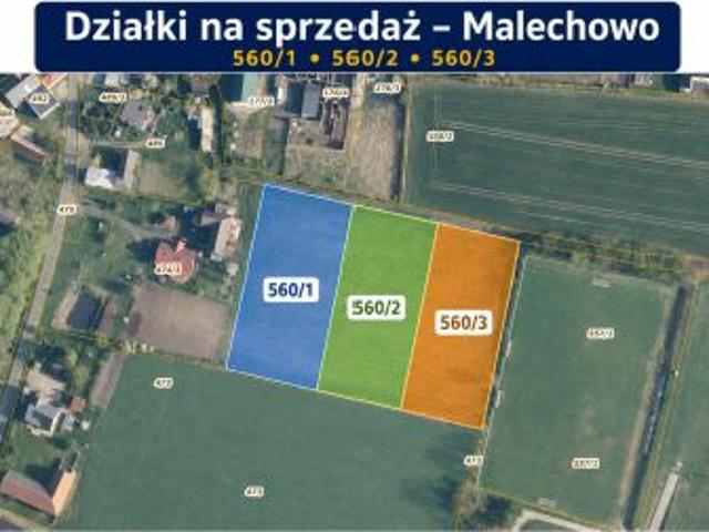Bezpośrednio, Malechowo, 3998 m² Działka