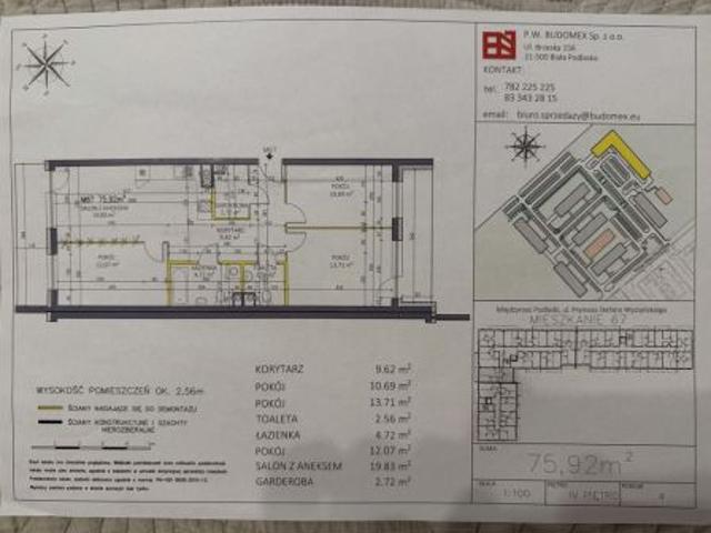 Bezpośrednio, Międzyrzec Podlaski, ul. Prymasa Stefana Wyszyńskiego, 75 m² Mieszkanie