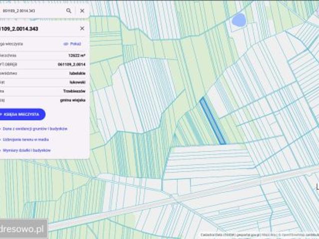 Bezpośrednio, Szaniawy Matysy, 12622 m² Działka