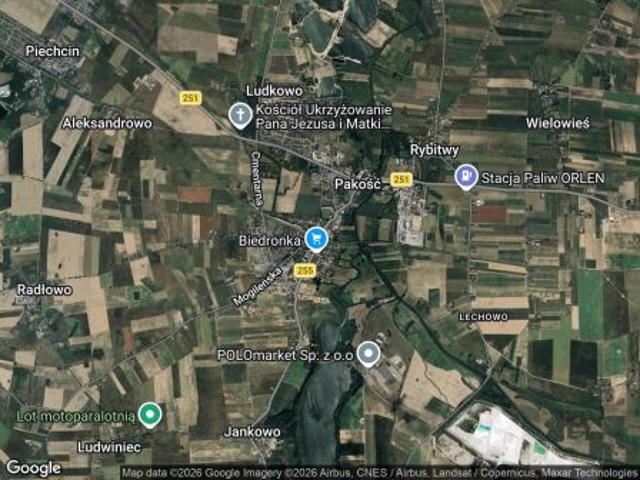 Bezpośrednio, Pakość, 30900 m² Działka