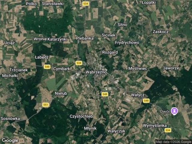Bezpośrednio, Wąbrzeźno, 410 m² Działka