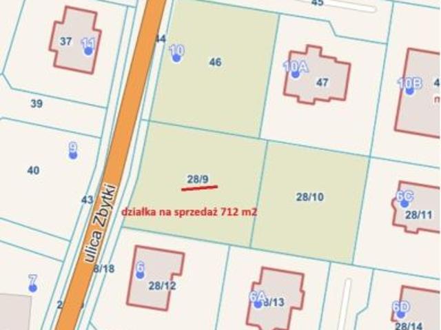 Bezpośrednio, Warszawa, Białołęka, ul. Zbytki, 712 m² Działka